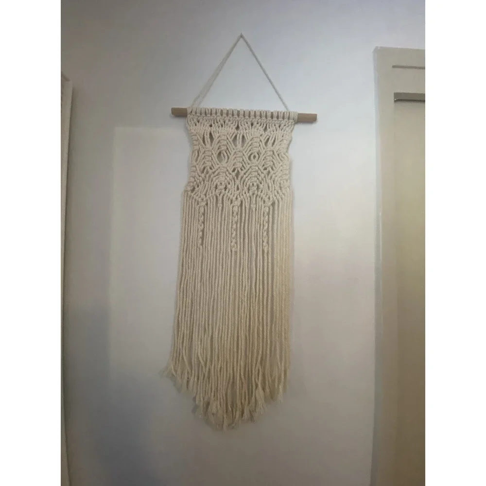 Macrame Star Wall Hanging Set Of 2 Bohemian Hippie Decor